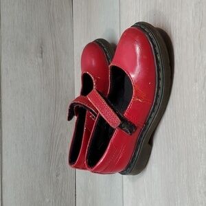 Dr.Martens Kids Girls Leather Red Tully Clogs shoes sz 9Toddler